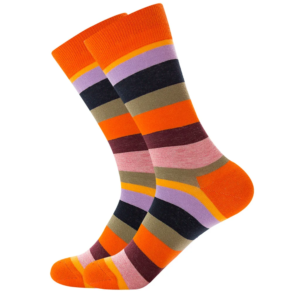 5 Pairs High Quality Happy Funny Women and Men Combed Cotton Socks Colorful Fashion Hiphop Casual Men Socks