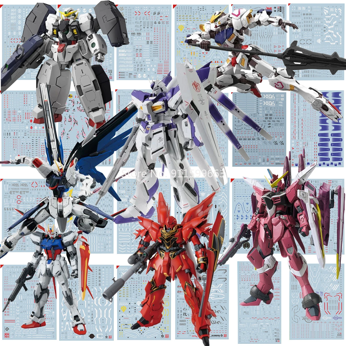 

Различные профессиональные переводные наклейки EVO Gunpla MG для улучшенного просмотра и игры