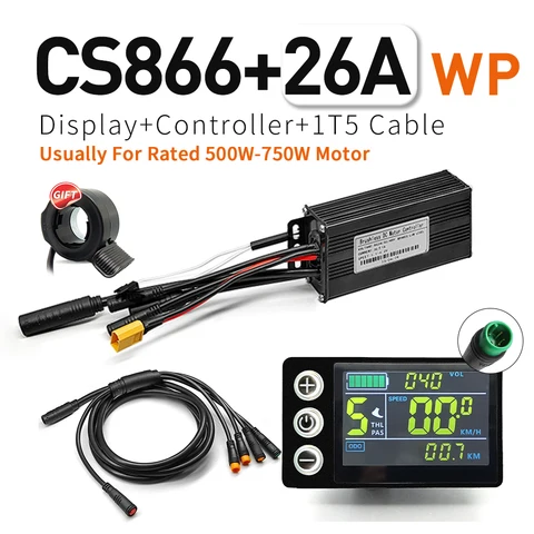 EZKT Контроллер дисплея Ebike 17A26A30A трехрежимный 24В/36В/48В