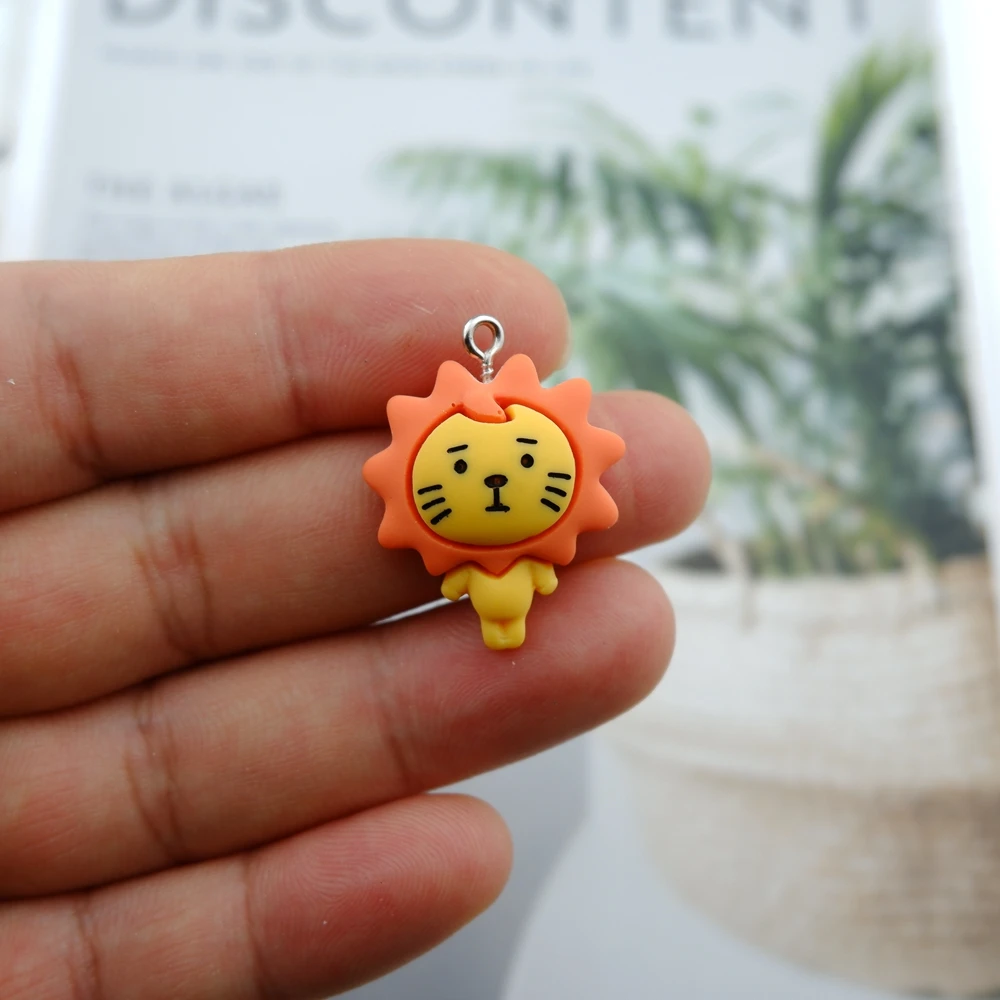 10 звёзд животные кошка Лев резиновые подвески для сережек браслетов подвесок