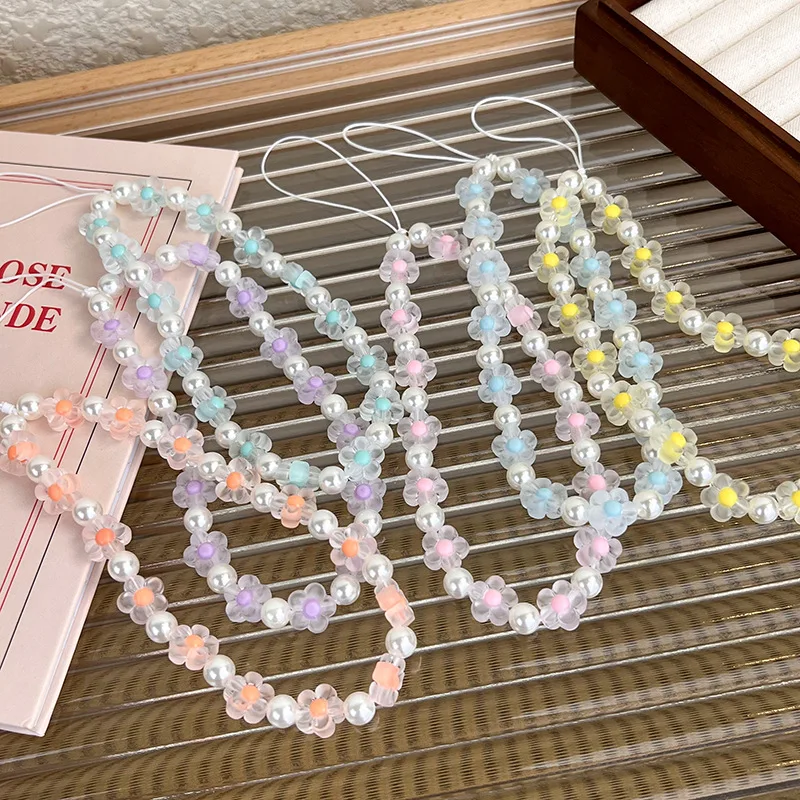 Красочная Полимерная Цепочка Для Телефона С Цветочными Бусинами Креативная