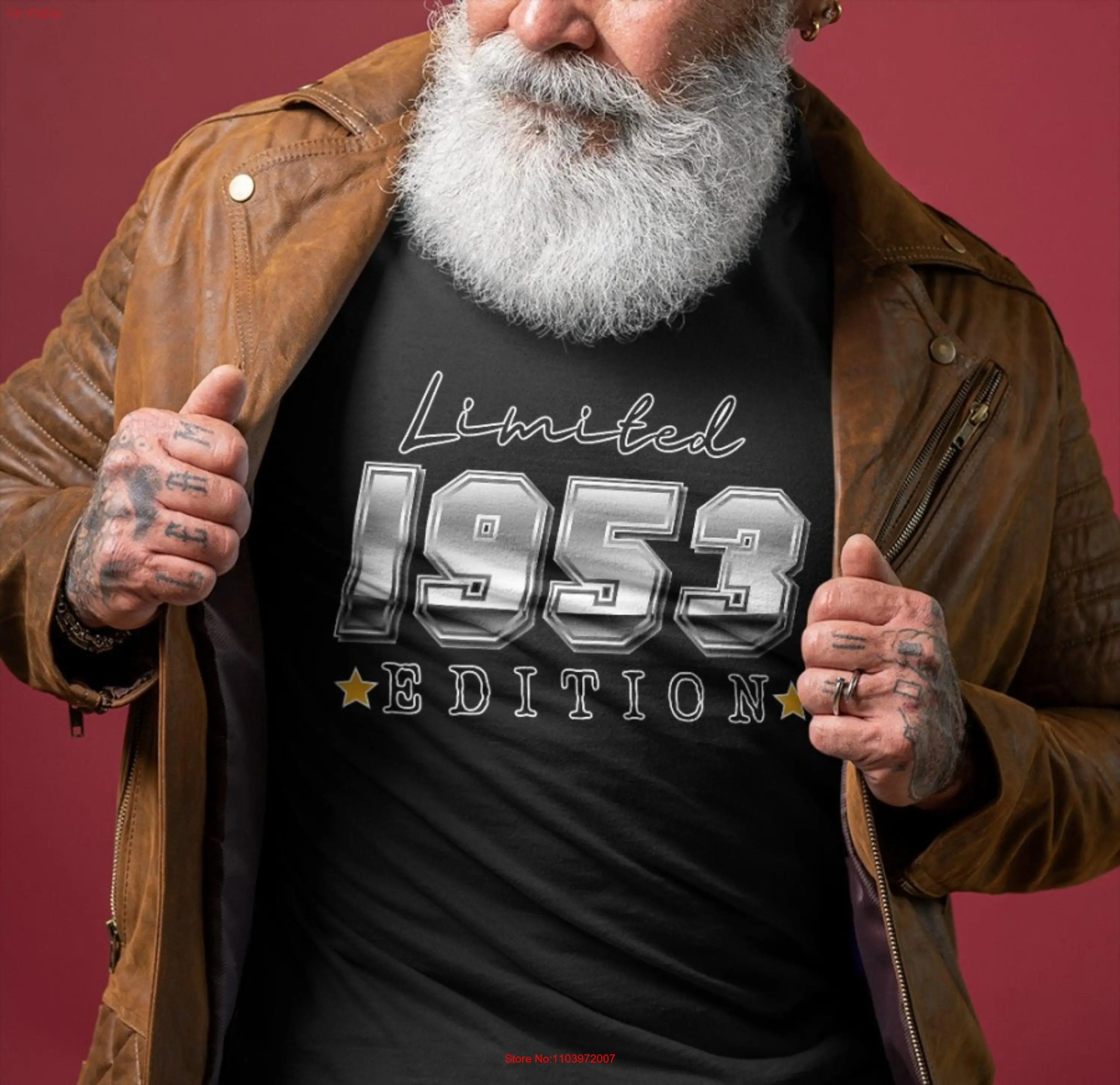 Футболка на 70-й день рождения с ограниченным тиражом 1963 хромированный вид