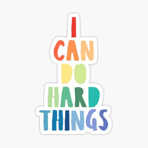 

I Can Do Hard Things Printable Wall Art 5PCS Stickers for Luggage Cute Water Bottles Living Room Decor Room Car Art