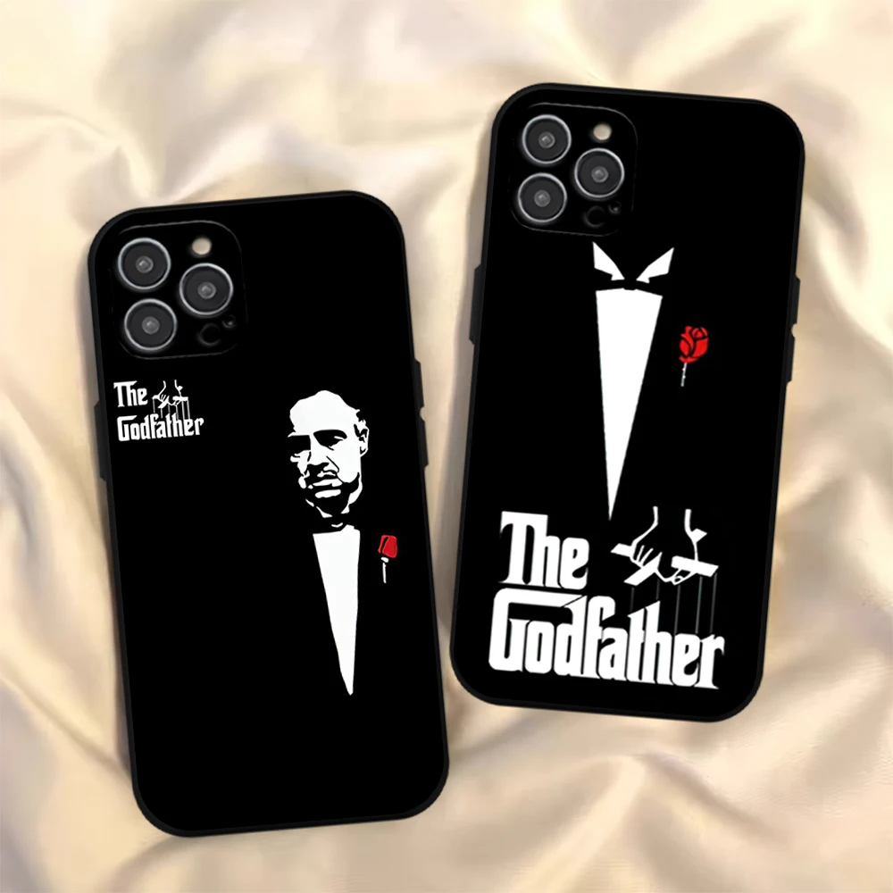 Film The G-Godfather Phone Case for iPhone 12 11 13 14 15 16 Max Pro Plus Black Soft Silicone Cover