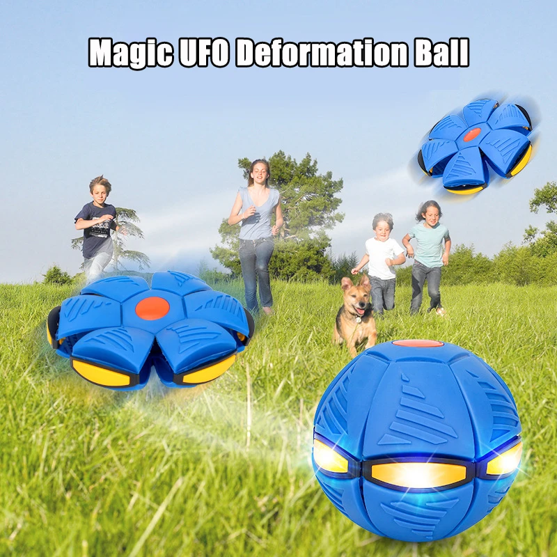 Flying UFO Flat Throw Disc Ball With LED Light Toy Kid Outdoor Garden Beach Game Children's sports balls