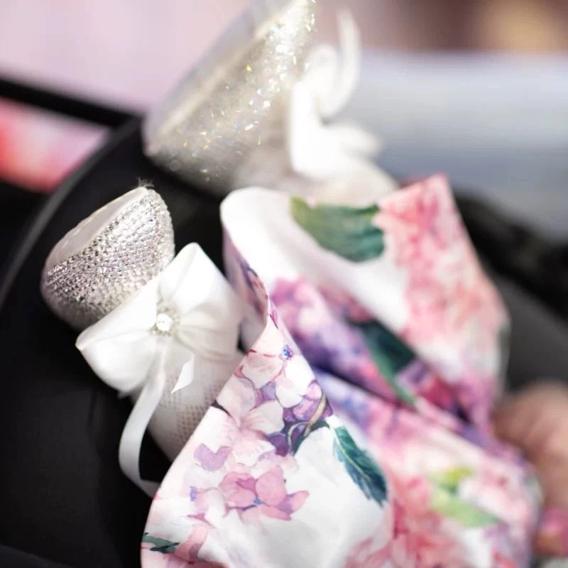 Фото Детские туфли-балетки Dollbling для девочек, розовые, с короной, для крещения, ручной работы, для мамы и дочки, блестящие, нарядные №5