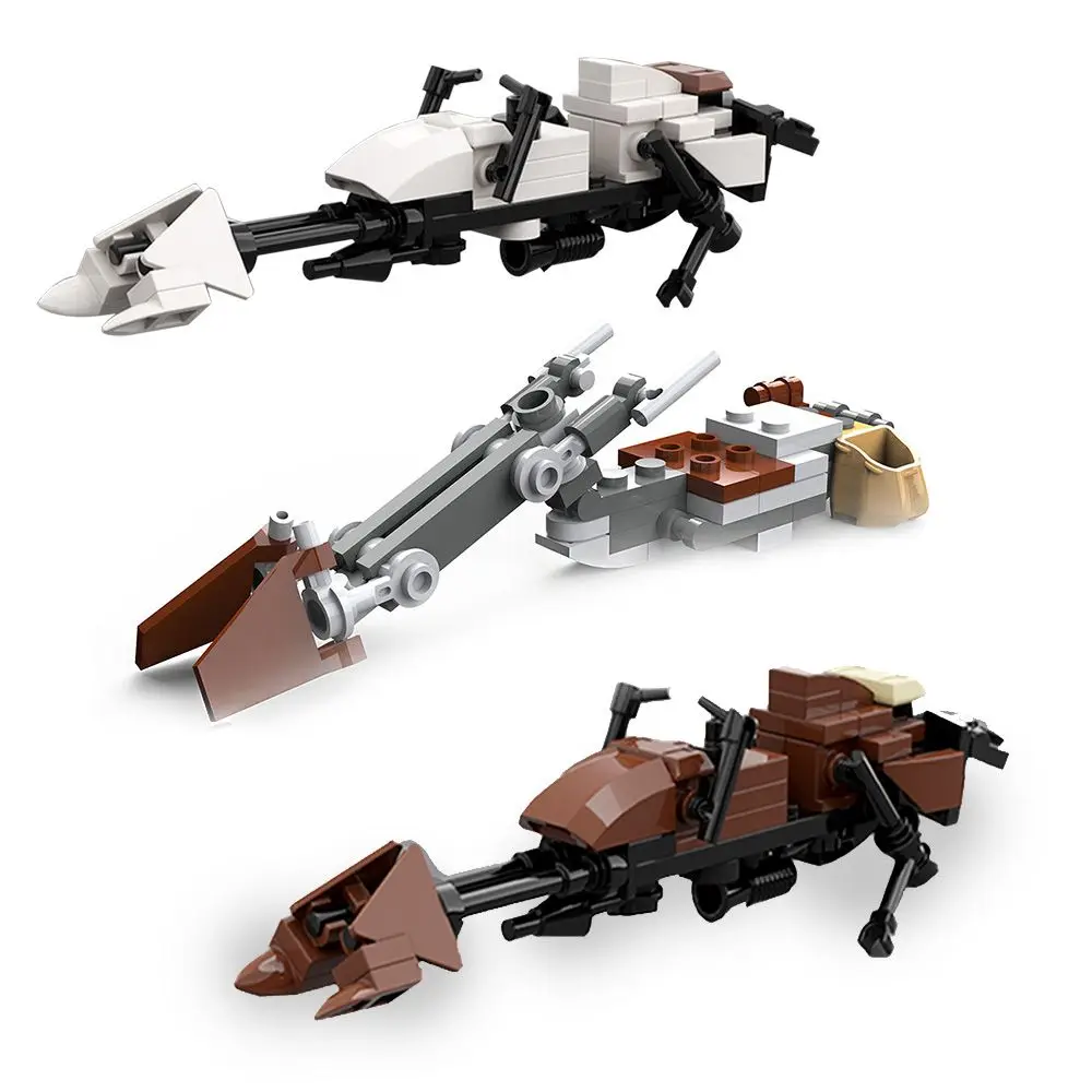 Building Blocks MOC Star Series Toys Speeder Bike Taxiing spacecraft Model Wars MOC Educational Bricks Assemble Xmas Gift Kids