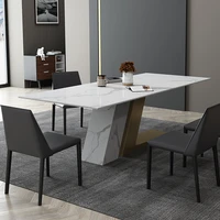 luxurious slate dining table and chair combination modern minimalist dining table designer italian minimalist household dining t