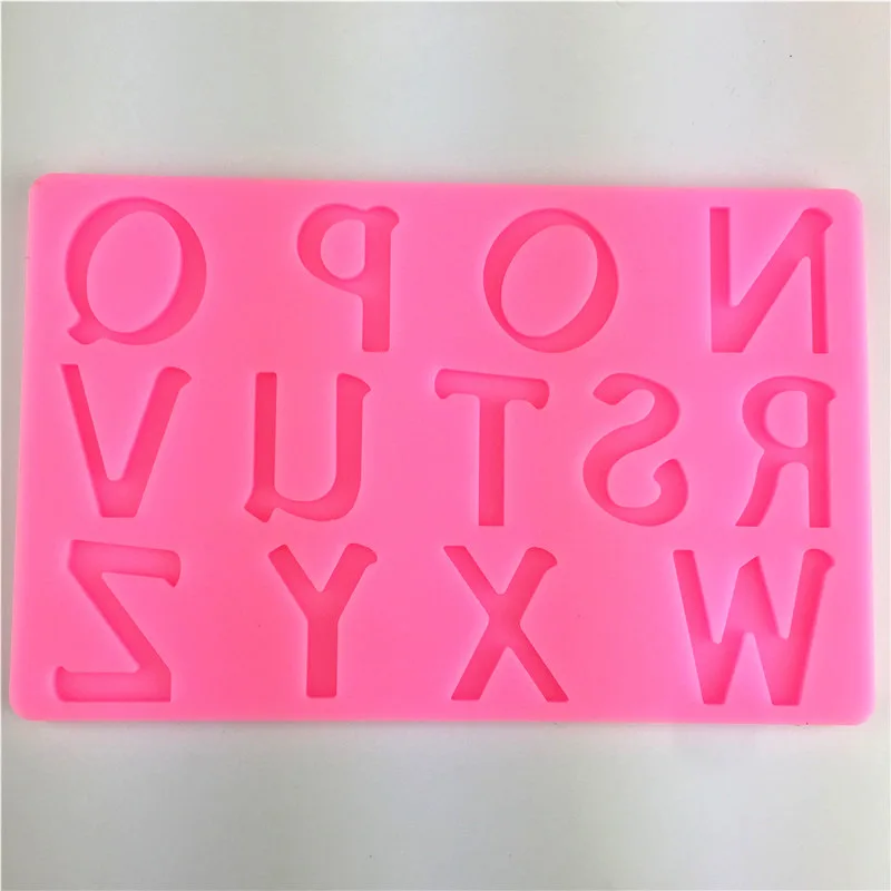 

Letter N-ZFondant sugar art embossed silicone pad dry Pace mold DIY cake decoration baking tool