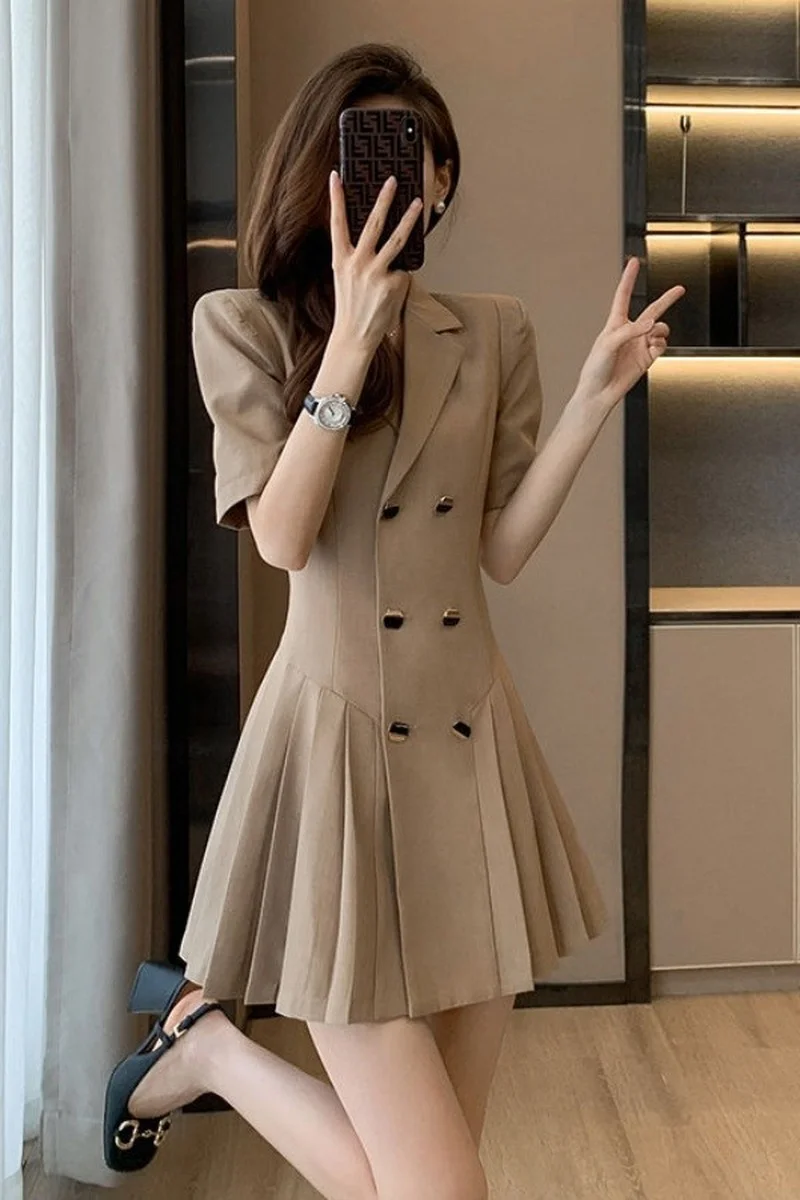 Chic Woman Evening Suit Dress Summer Prom Trend Casual Korean Party Fashion Loose Sexy Night Club Luxury Dresses for Women 2022