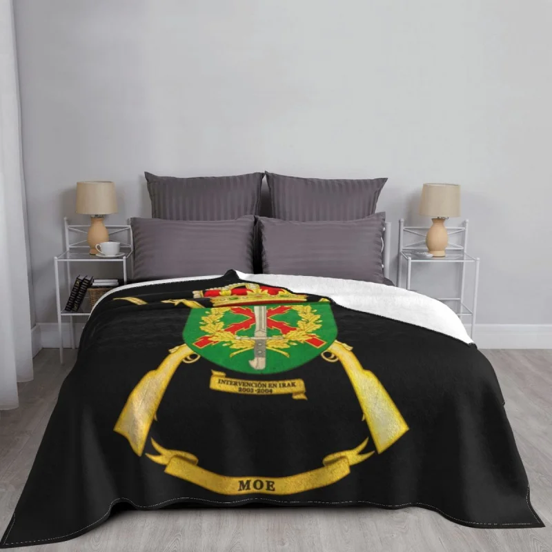 

Coat Of Arms Of The Special Operations Command Throw Blanket Spanish Legion Legi N Espa Ola for Sofa Travel Bedding