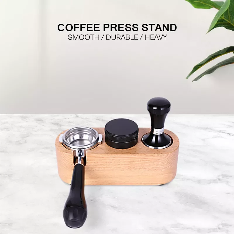 

Wood Espresso Tamper Coffee Filter Tamper Holder Solid Mat Stand Coffee Maker Support Base Rack Coffee Accessories For Barista