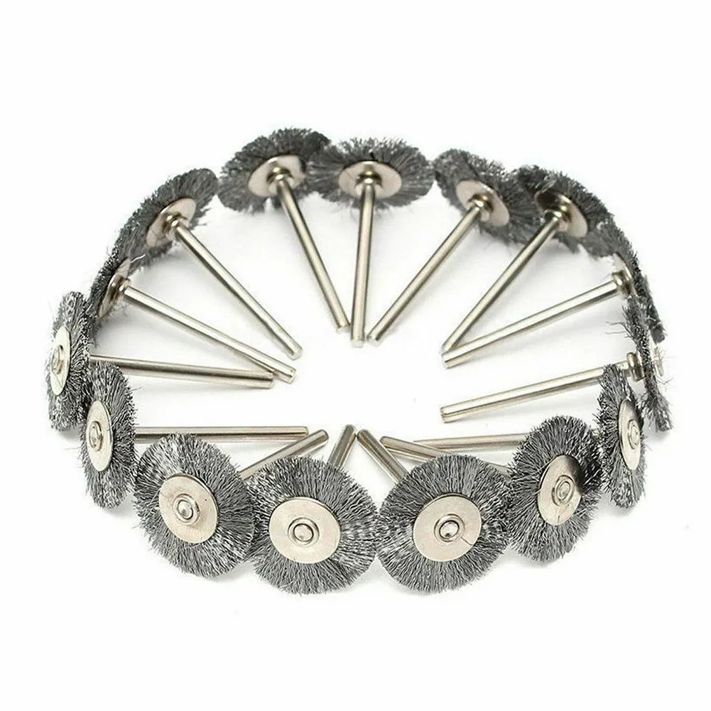 

50pc Stainless Steel Wire Brush Rotary Tool Die Grinder Removal Wheel Brush Head For Metal Cleaning Rust Removel