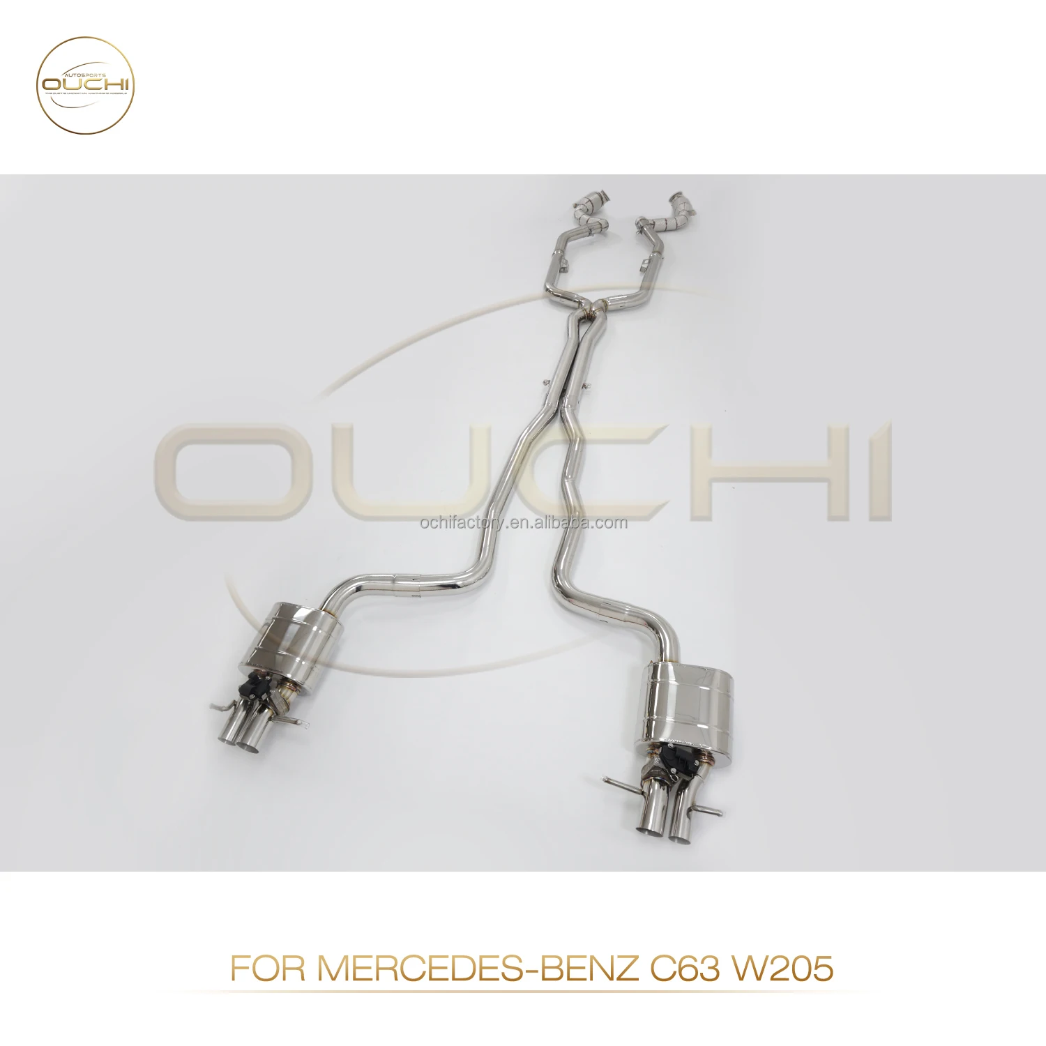 Ouchi выхлопная система из нержавеющей стали для Mercedes Benz AMG C63 W205 2015 + 4.0T V8 с клапаном