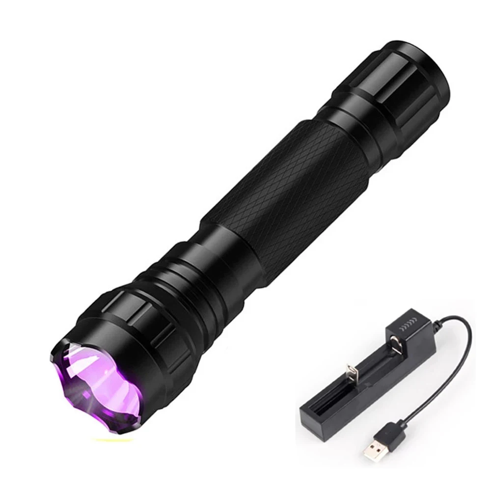 8 Watts 395nm Black Light UV LED Flashlight, 385NM UV Curing Resin Lamp, 5W 365NM Scorpion Reveal Fluorescent LED Torch Resin