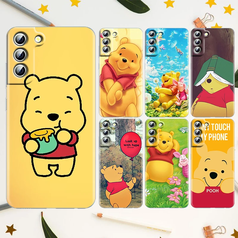 

Winnie the Pooh Disney Phone Case For Samsung S22 S21 S20 FE Ultra Pro Lite S10 S10E S9 S8 Plus 5G S7 Transparent Cover
