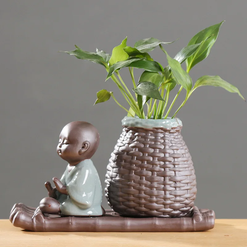 Керамические украшения маленькая статуя монаха Будды статуэтка татагата Индия