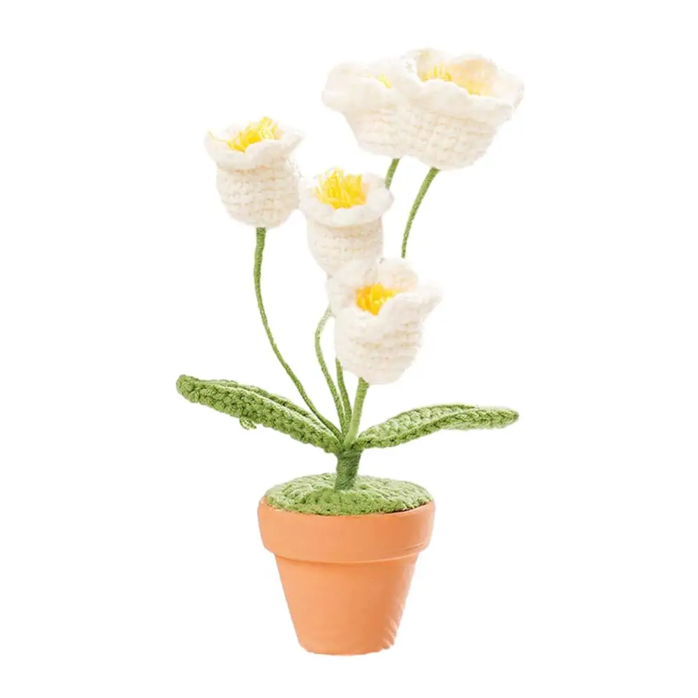 

Simulated Green Plant Lily Valley Flower Desktop Ornaments Long Lasting Wool Material 11x5cm Size Various Colors