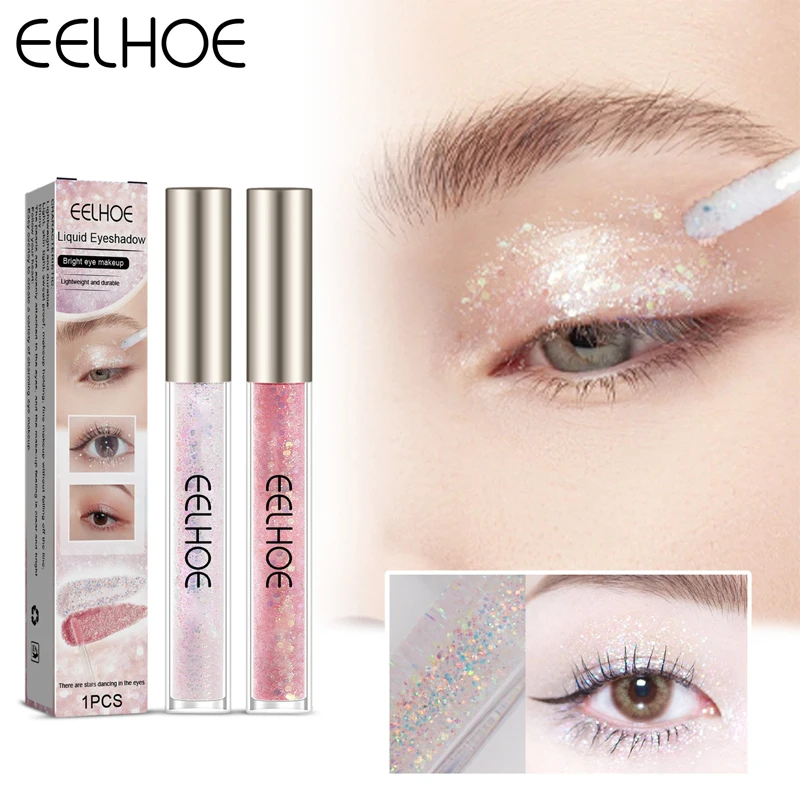 

Liquid Eyeshadow Glitter Long-lasting Waterproof Highlighter High Gloss Silkworm Tear Eye Shiny Bright Makeup Shimmer Sequins