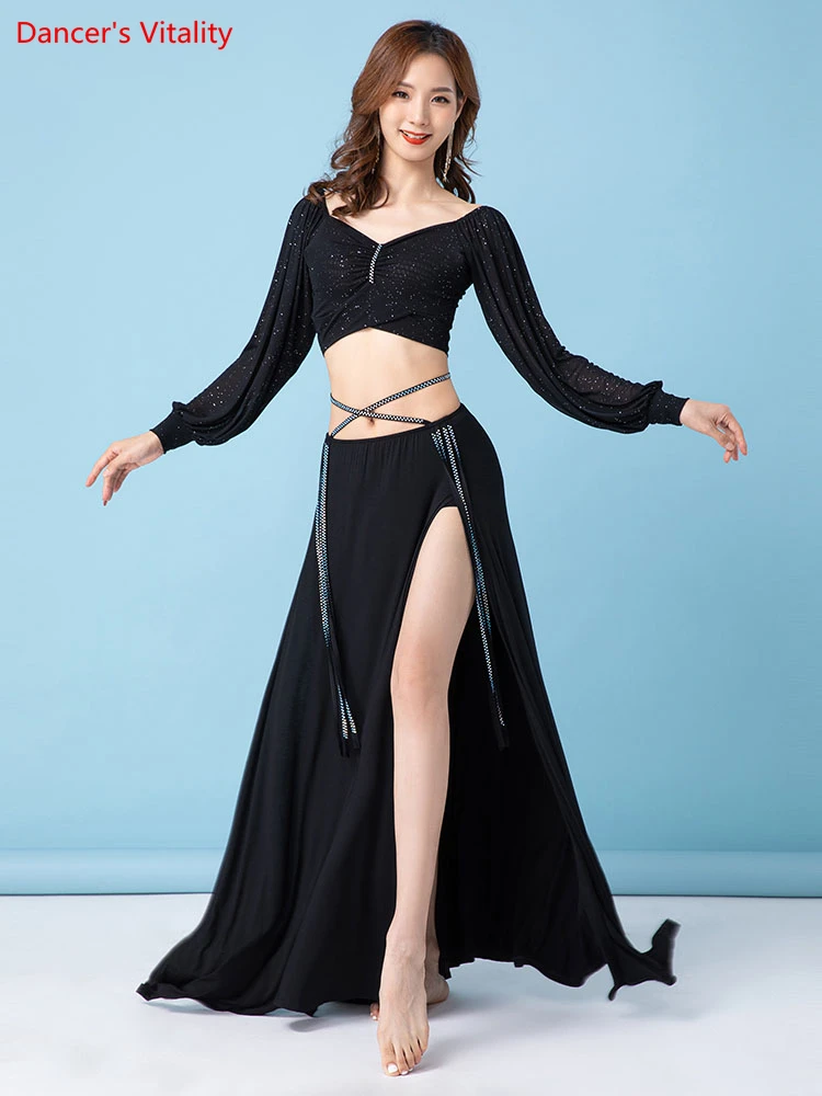 Belly Dance Practice Clothes Winter 2021 New Oriental Dance Clothes Modal High-end Performance Clothes Long Skirt Suit Female