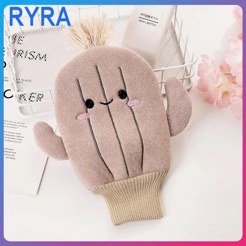 

Cute Cactus Bath Glove Sponge Shower Towel Scrub Elastic Shower Spa Exfoliator Two-sided Bathing Cleaning Gloves Cartoon