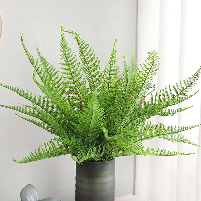 

Artificial Green Plants 60cm 20 Fern Leaves Home Living Room Hotel Desktop Decoration Wedding Background Wall Layout Green Plant
