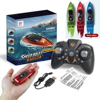 rapid mini rc boat with light 2 4g radio remote controlled remote control boat high speed dual motor ship summer water toy gift
