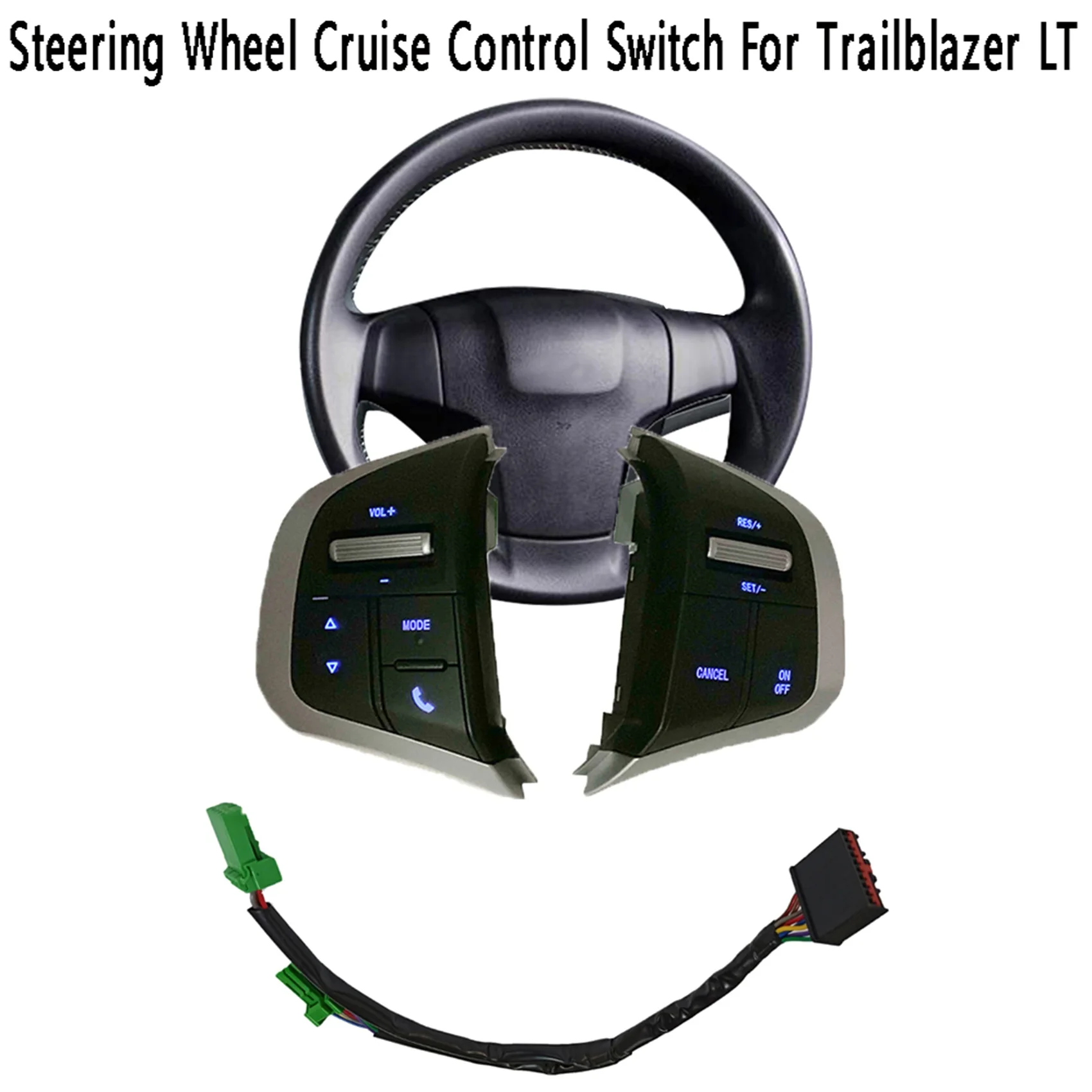

Car Steering Wheel Cruise Control Switch Audio Radio Volume Adjustment Button for Chevrolet Trailblazer LT