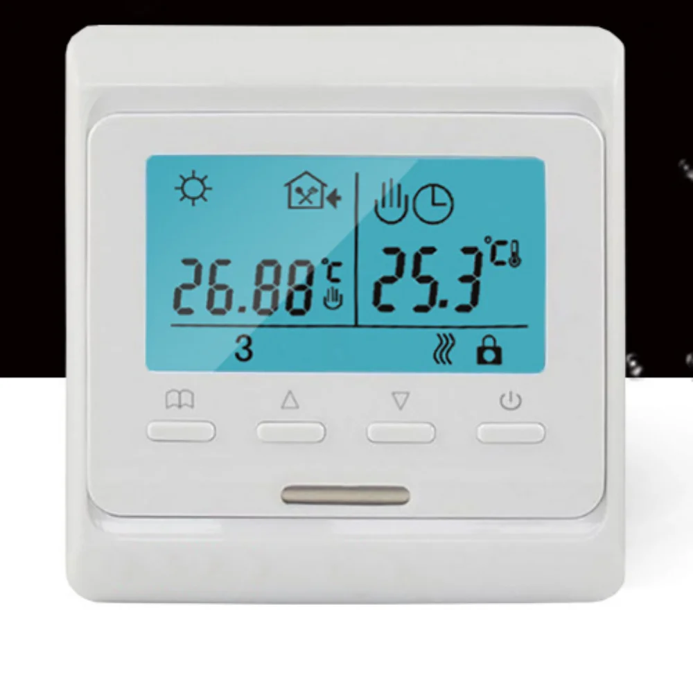 

LCD Weekly Programmable Floor Heating Temperature Regulator Europe 16A Floor Heating Thermostat Switch Control Panel Thermostat