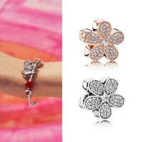 original 925 sterling silver bead new dazzling daisy beads fit pandora women bracelet necklace diy jewelry
