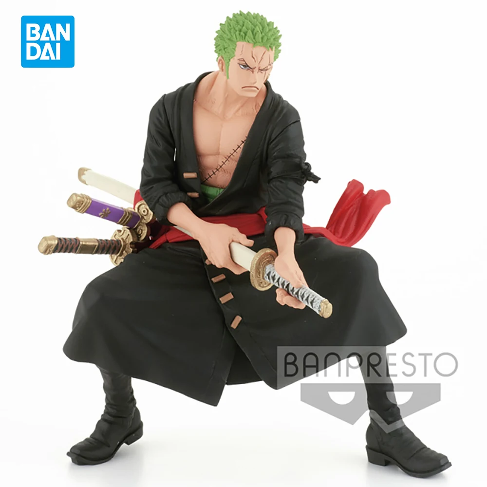 Banpresto Original Zoro One Piece DXF Series Wano Country Ver. Collectible Model Action Anime Figure Toys Gifts
