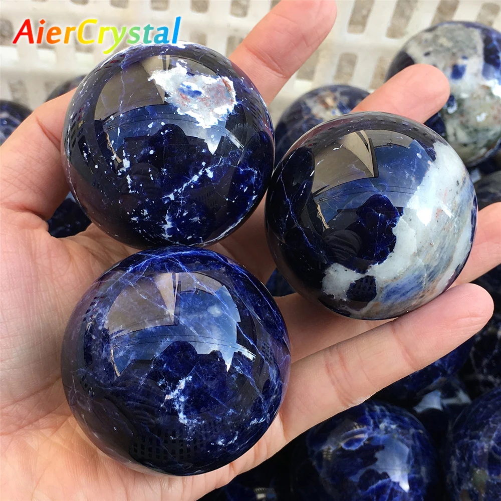 

Natural Quartz Crystal Blue Vein Ball Massage Polished Spheres Reiki Healing Exquisite Room Decor Crystal Souvenirs Sphere Ball