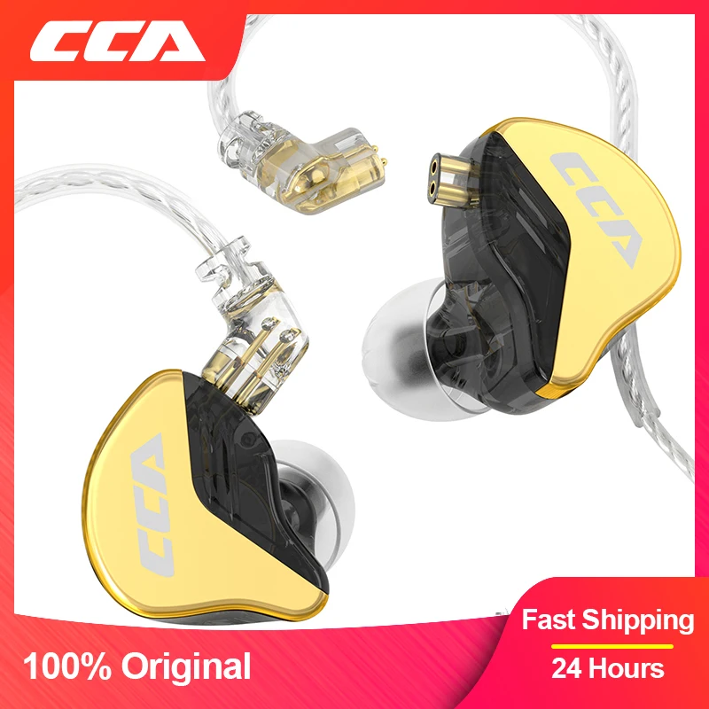 CCA CRA+ Hanging In Ear Wired HiFi Headset Monitor Headphones Noice Cancelling Sport Gamer Earbuds Earphones KZ ZEX Pro NRA CA4