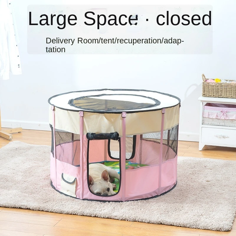 Pet Tent Portable House Breathable Outdoor Kennel Fence Cat Delivery Room Game Octagon Baby Folding Dog Cage |