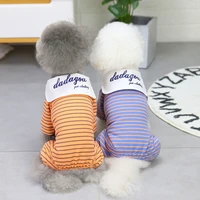 pet dog clothes fashion stripe four legged jumpsuits pajamas puppy coat for small medium dogs chihuahua vest romper clothing
