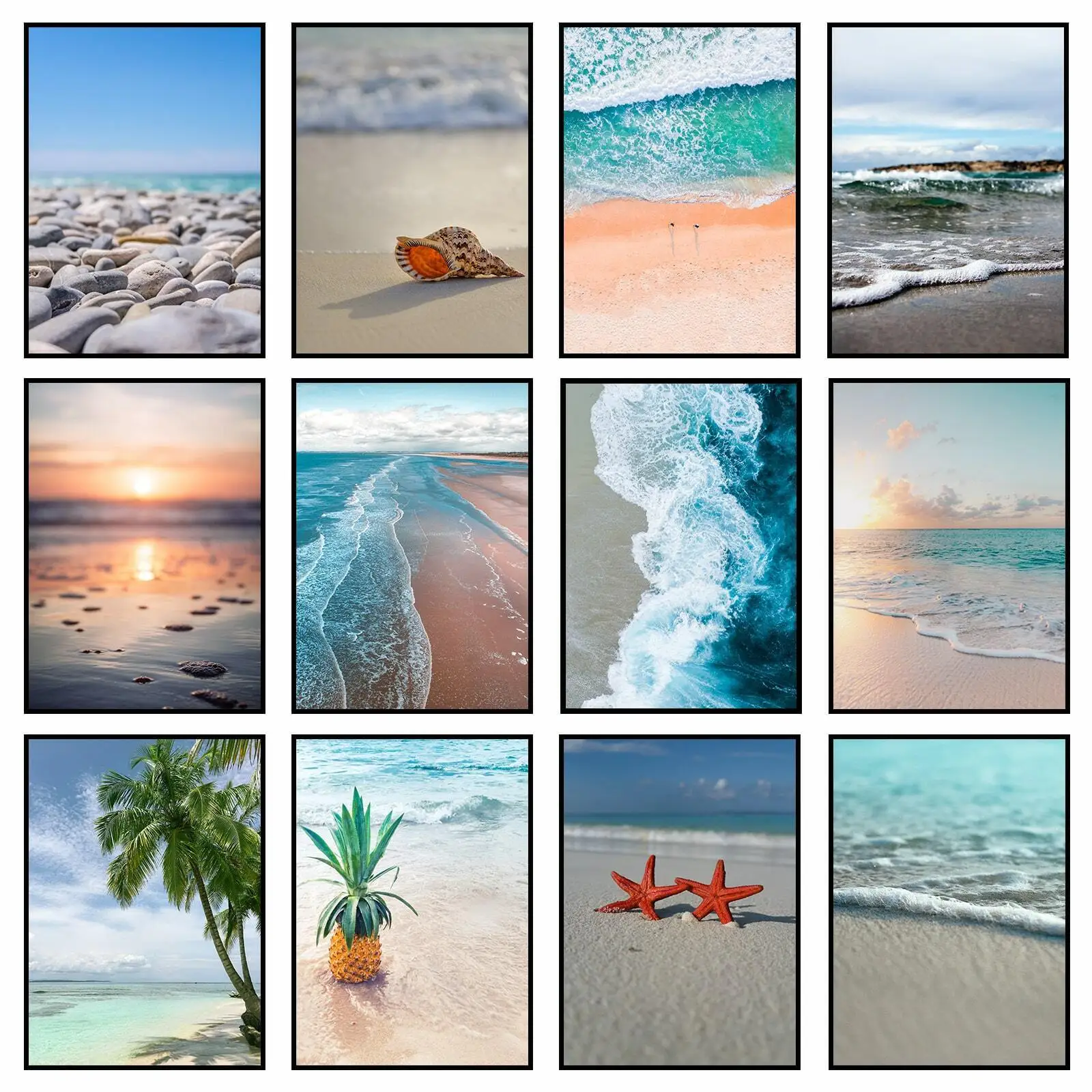 Beach Coastal Sea Ocean Nature Print Art Canvas Poster For Living Room Decor Home Wall Picture