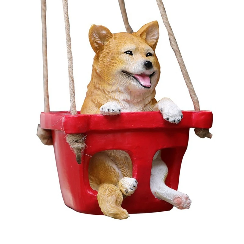 

Outdoor Cute Swing for CAT Sculpture Outdoor Patio Ornament Sculpture Decoration