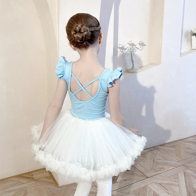 

Girls' Dancing White Skirts Kid's Ballet TUTU Dress Sparate Suits Cotton Suitable 110-160cm Children