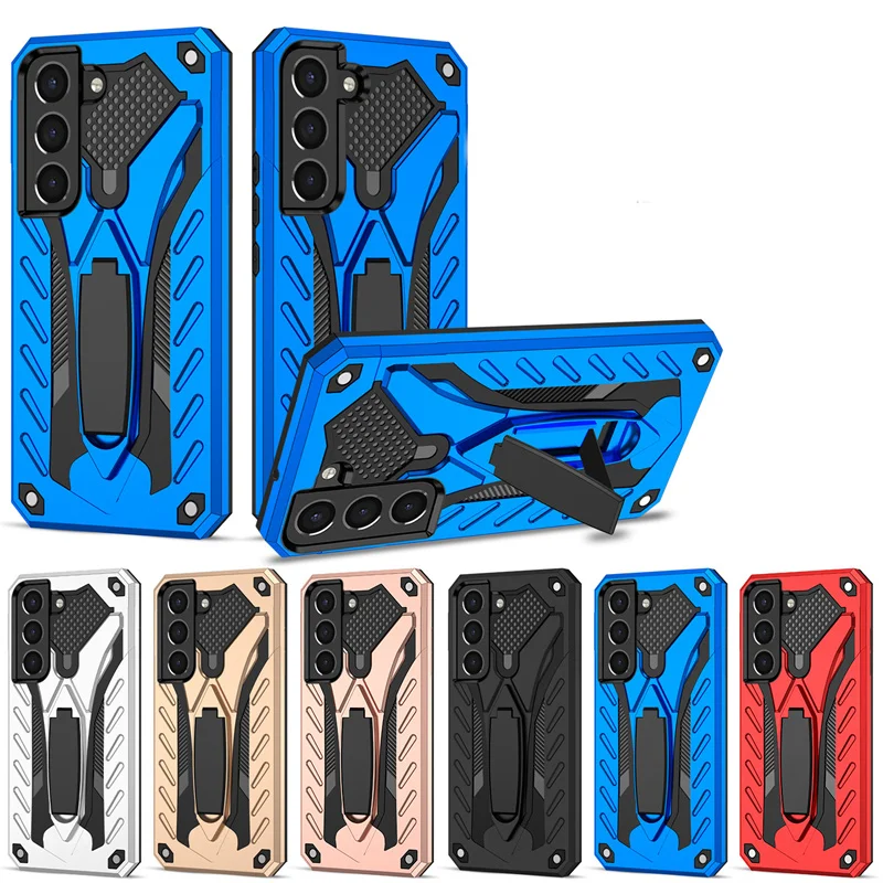 

Armor Shockproof Case For Samsung Galaxy S22 Plus S 22 Hybrid Silicone Hard Rugged Kickstand Phone Case For S22 Ultra Back Cover