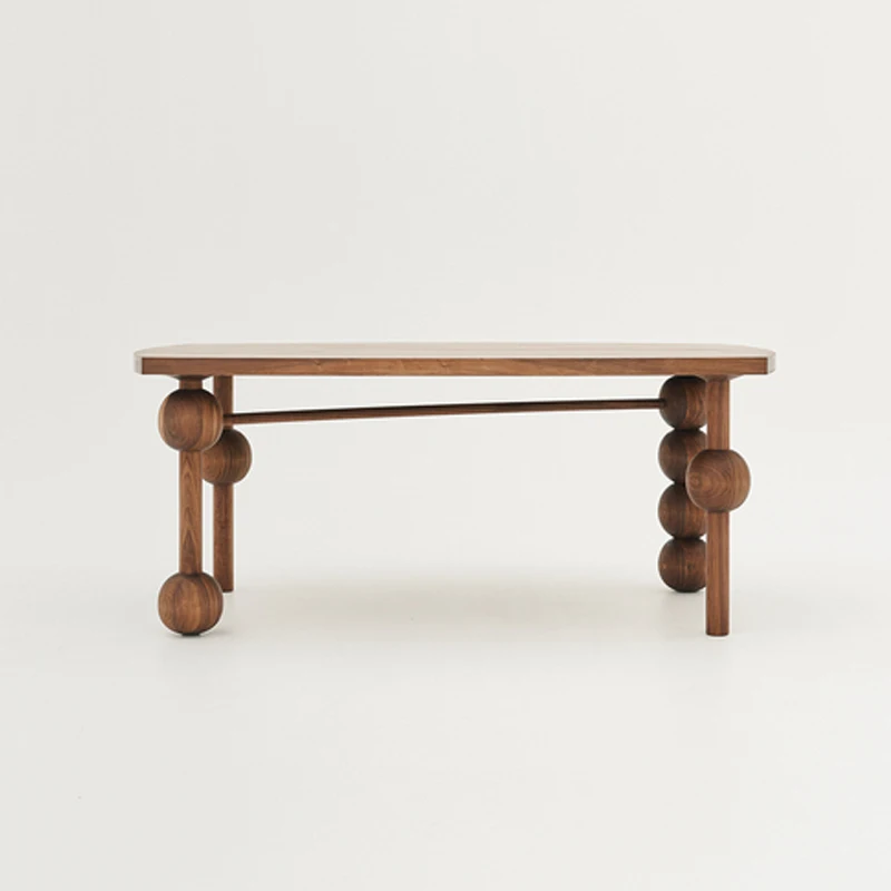 

Обеденный стол из массива дерева в средневековом стиле, оригинальный Деревянный Ретро-стол из белого вощеного дерева, креативный обеденный стол в скандинавском стиле