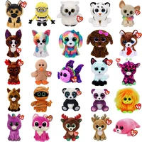ty beanie glitter eyes plush animal doll panda unicorn owl soft stuffed toys dog cat boos bear kawaii baby toys kids toys 15cm