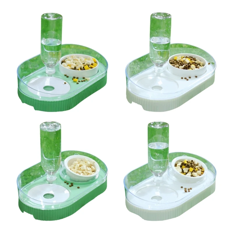 

Керамическая кормушка для домашних животных C90D, съемная Поворотная миска для кошек, защита от протекания, наклонная поднятая миска для фонтана