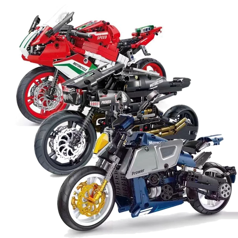 

KY1101 Technical High-Tech Motorcycle Motocross CRF Model Building Blocks Off-Road Car MOTO Moc Bricks Gifts Diy Toys Kids Boys