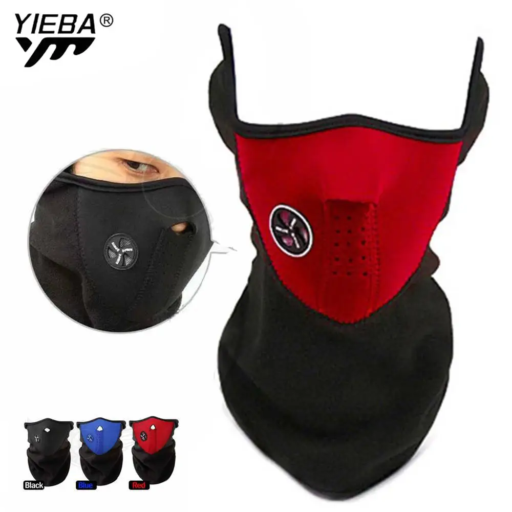 

Motorcycle Face Mask Outdoor Motor Helmet Bandana Hood Ski Sport Neck half Face Mask Windproof Dustproof Face Mask 3 colos