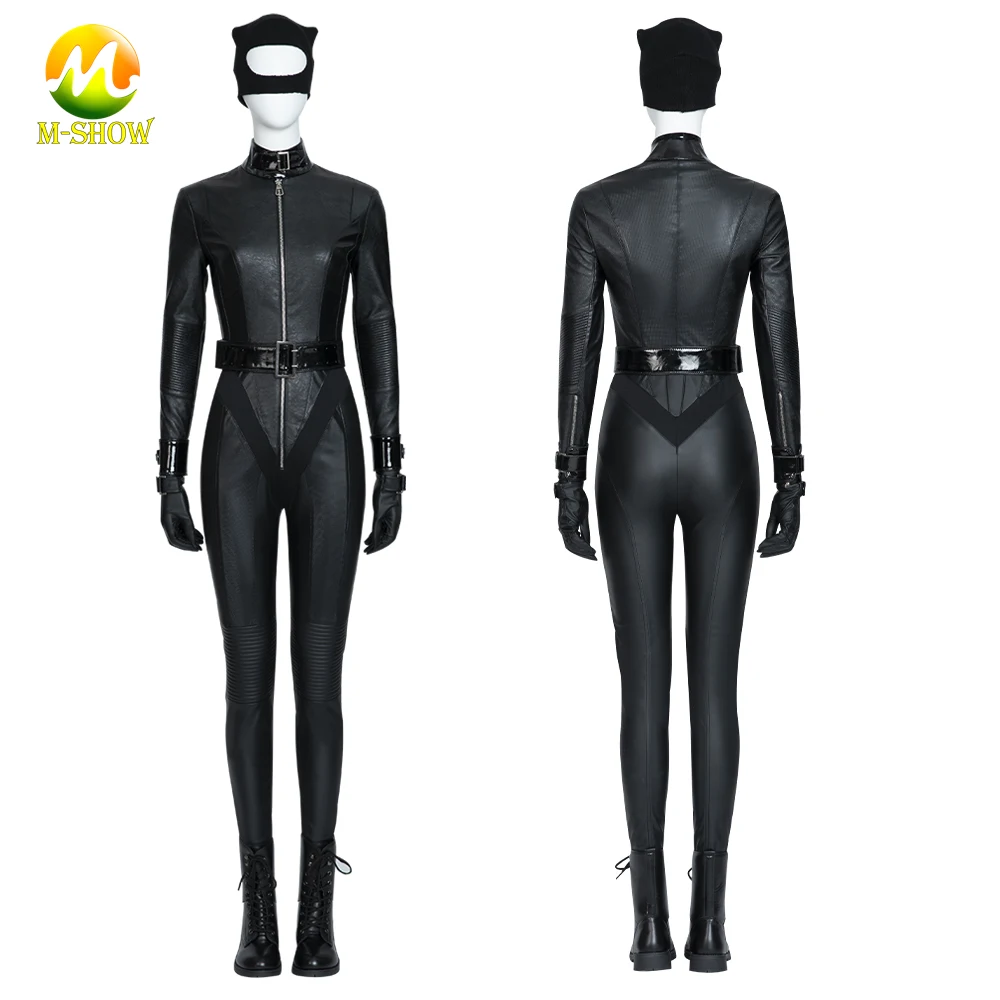 

Cosplay Costume The Cat Suit Woman Outfit Jumpsuit with Mask Shoes for Halloween Carnival Role Play Party Any Size