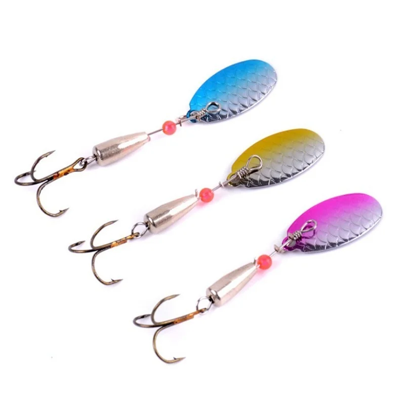 

1pcs 6cm 6g Rotating Spinner Spoon Fishing Lure Metal Sequins Bait Wobbler Pesca Fishing Tackle for Bass Trout Perch Pike