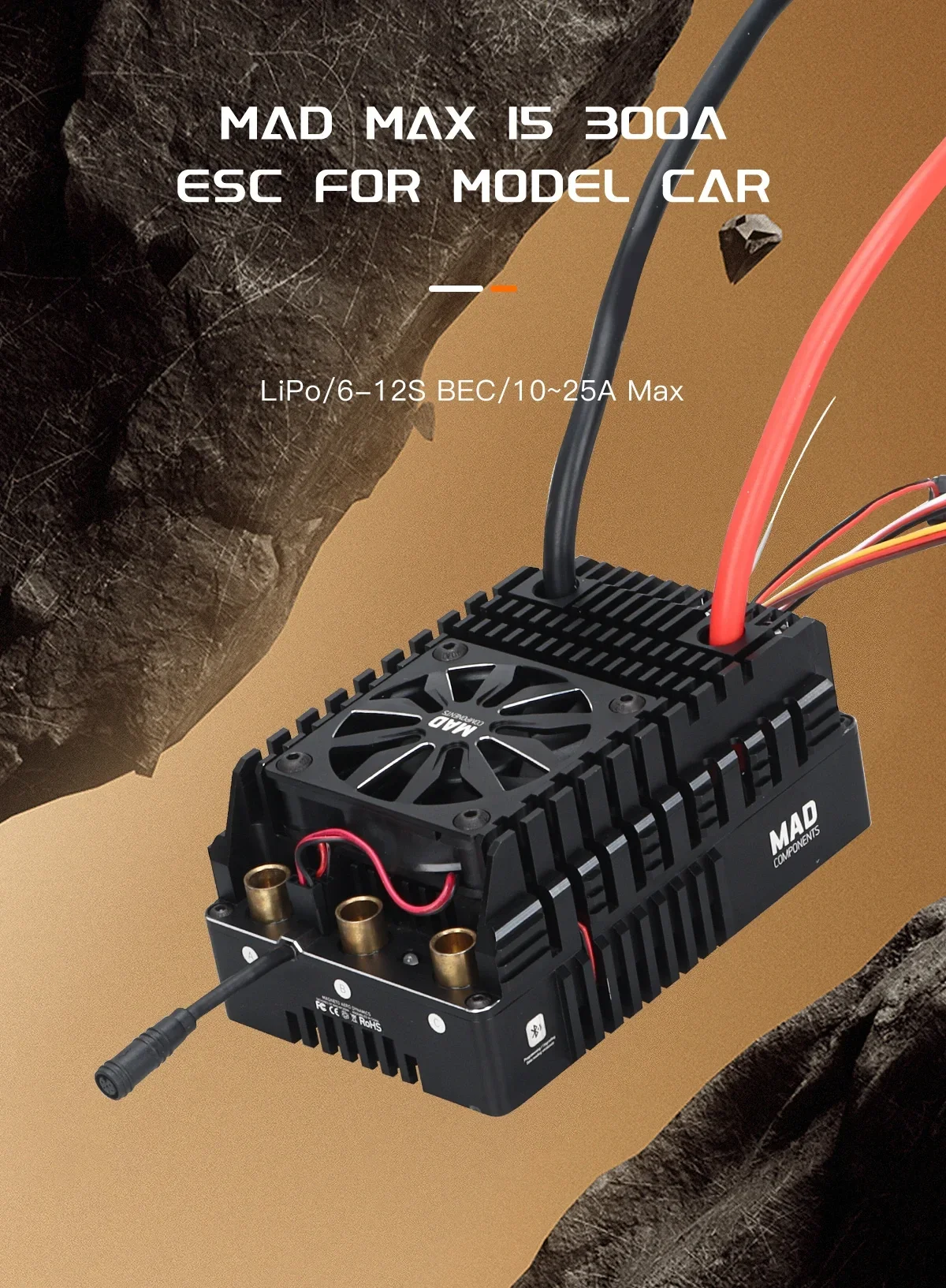 RoRusNew MAX15 HV 6-12s ESC для радиоуправляемой модели автомобиля масштаба 15 (art.: 3920dcc423617) - 3920dcc423617