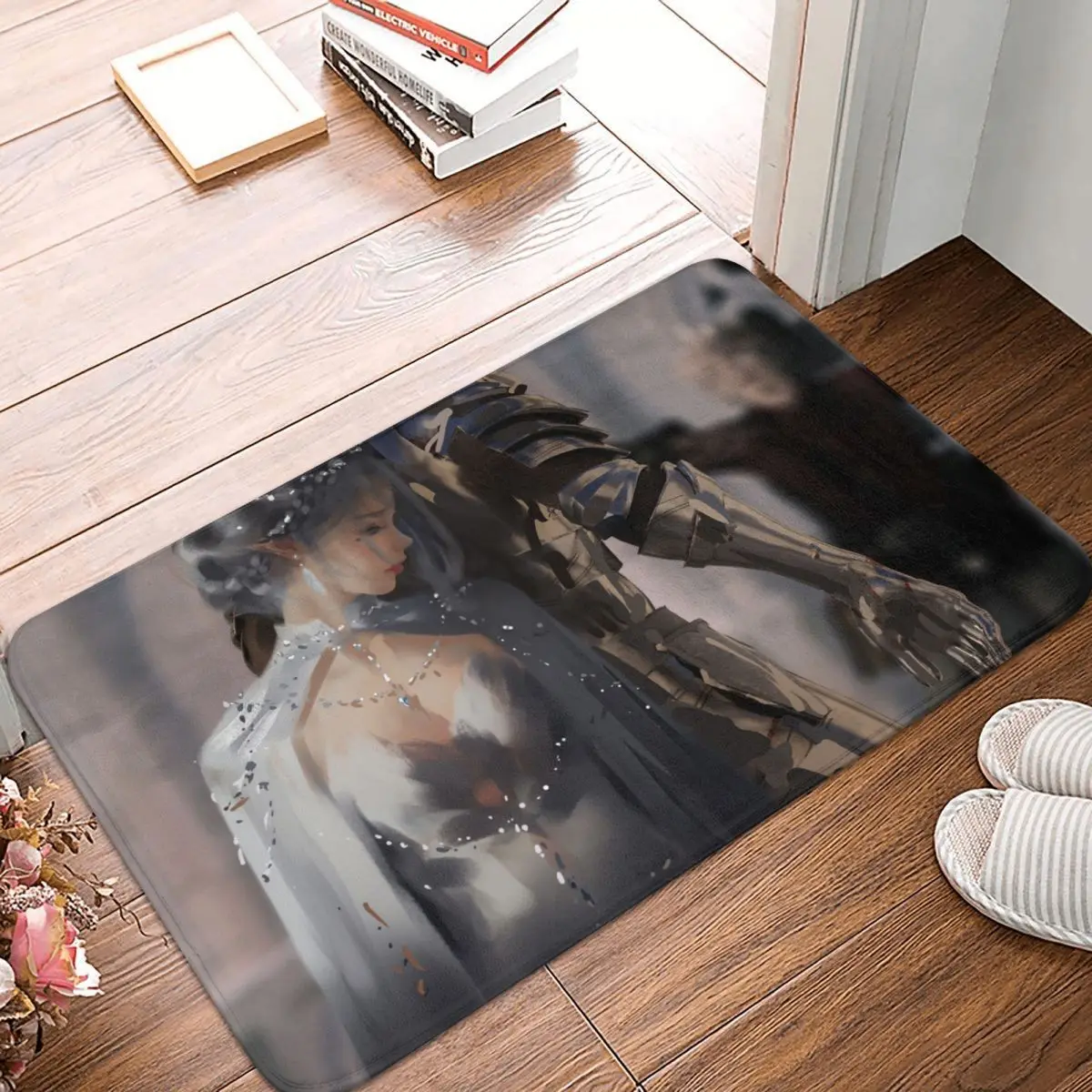 

Иллюстрация, нескользящий Придверный коврик, кухонный коврик, белый напольный ковер для платья, коврик для входной двери, домашний декор