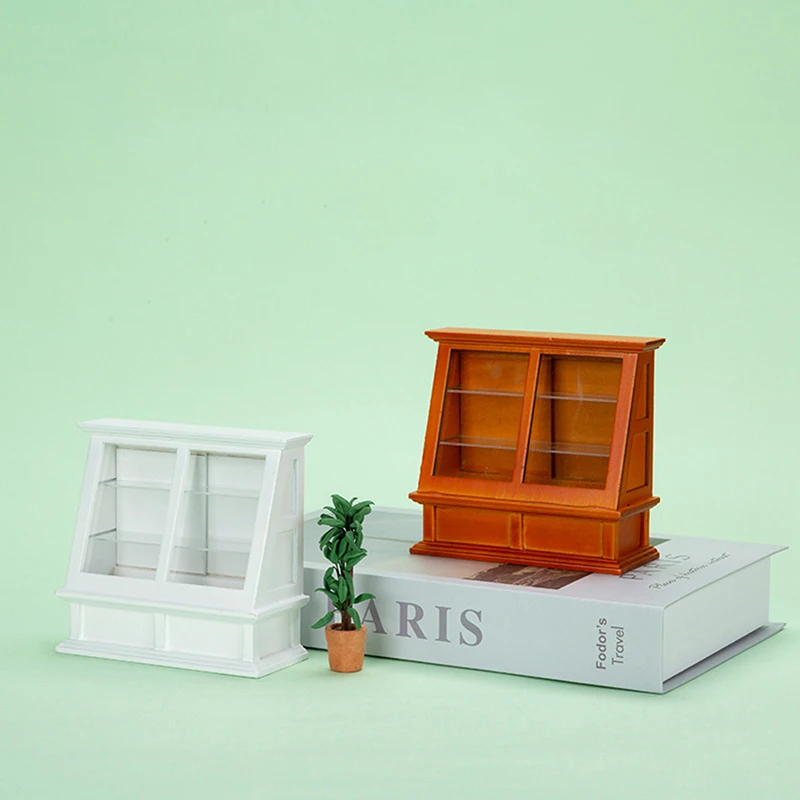 

1:12 Dollhouse Miniature Fuiniture Mini Wooden Cabinet Handcrafted Wine Display Cabinet Model Toys Doll House Decor Accessories