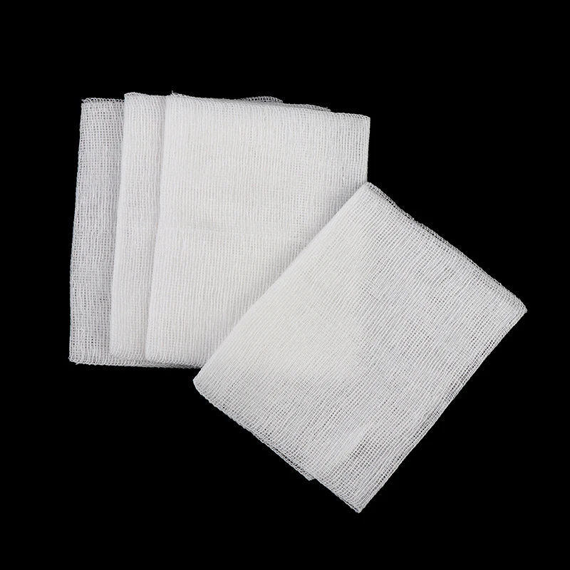 

10Pcs Medical Cotton Gauze Pad Sponge Used For Wound Care First Aid Supplies Wound Dressing Cleaning Sponge Breathable Gauze Pad